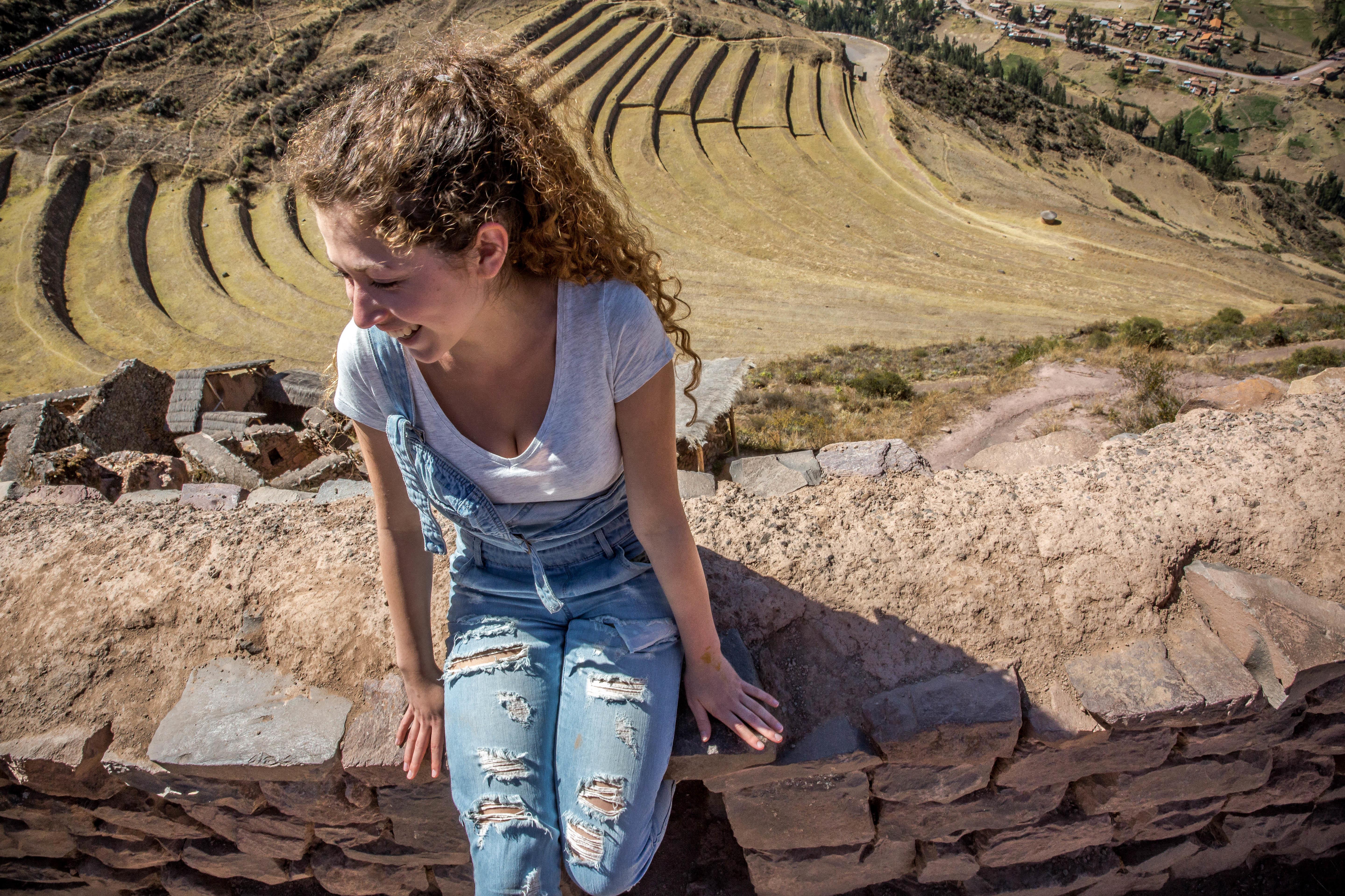 A student studying Spanish in Peru with Projects Abroad explores the local attractions during free time. On the Spanish Language Course in Peru, students explore the local areas.